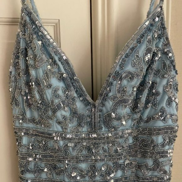 Homecoming Dress - Beaded, Short, Powder Blue - Picture 5 of 8